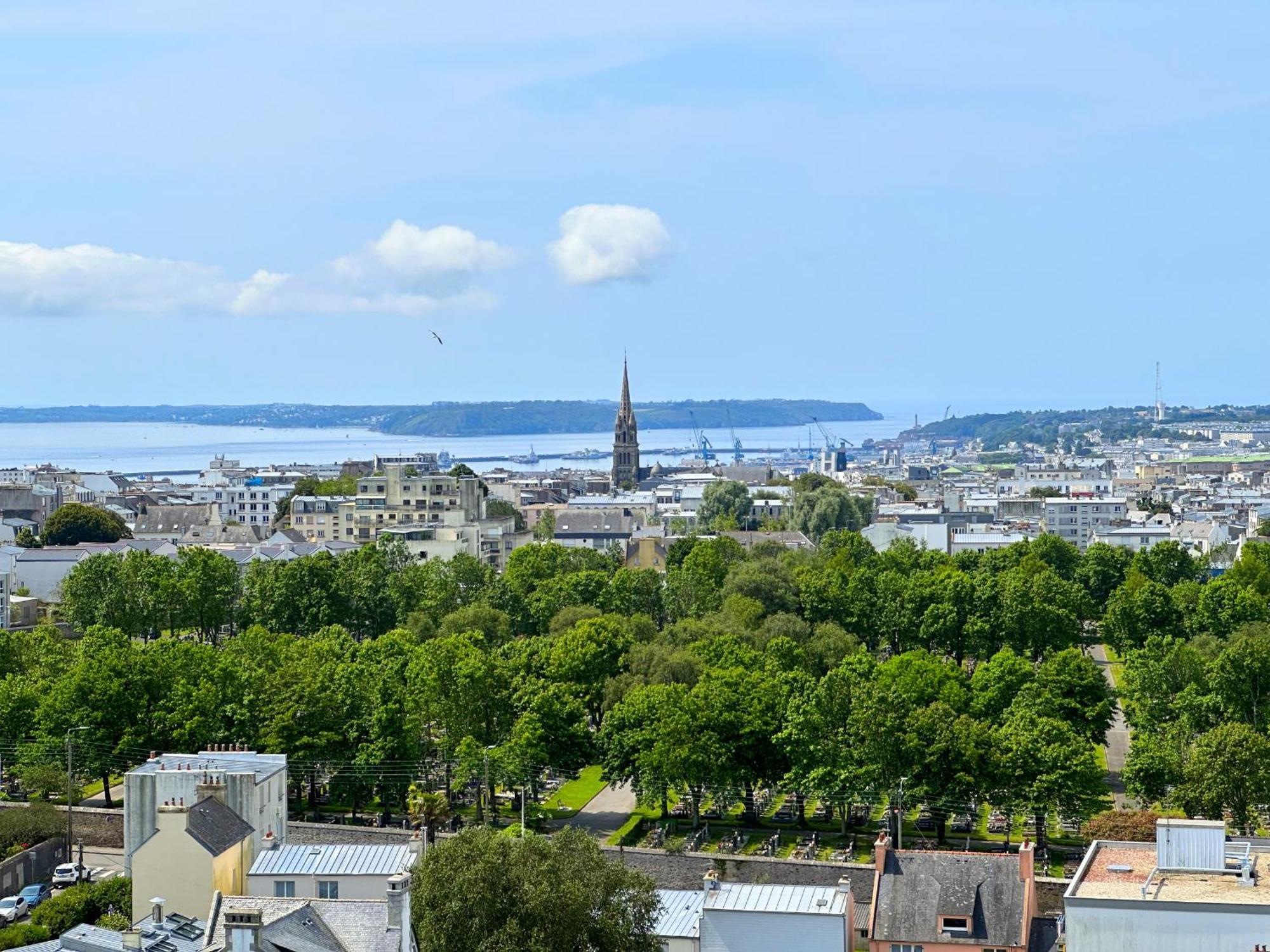 Апартаменти Le Panoramique Vue Sur La Rade Pour Ce Beau T3 Брест Екстер'єр фото